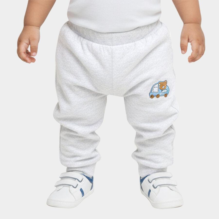 Infants Light Grey Printed Cotton Blend Pyjama, मिश्रित हल्का ग्रे, large image number null