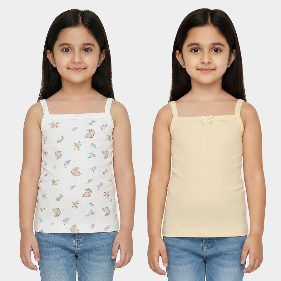 Girls' Vest, Off White, large