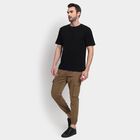 Men's Slim Fit Casual Trousers , Khaki, small