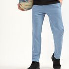 Men's Light Steel Blue Regular Fit Reflective Detail Track Pants, मध्यम नीला, small image number null