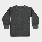 Boys Charcoal Long Sleeve Thermal, चारकोल, small