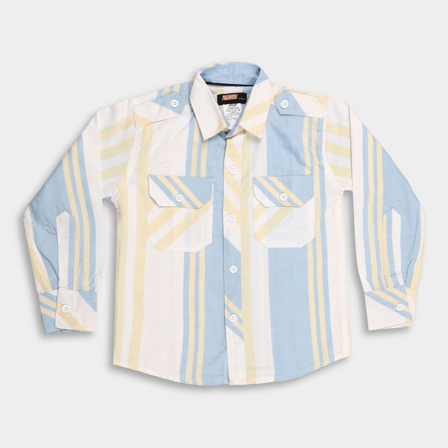 Boy's Cotton Casual Shirt, Light Blue, large image number null