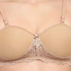 Half Lace Padded Bra, Beige, small image number null