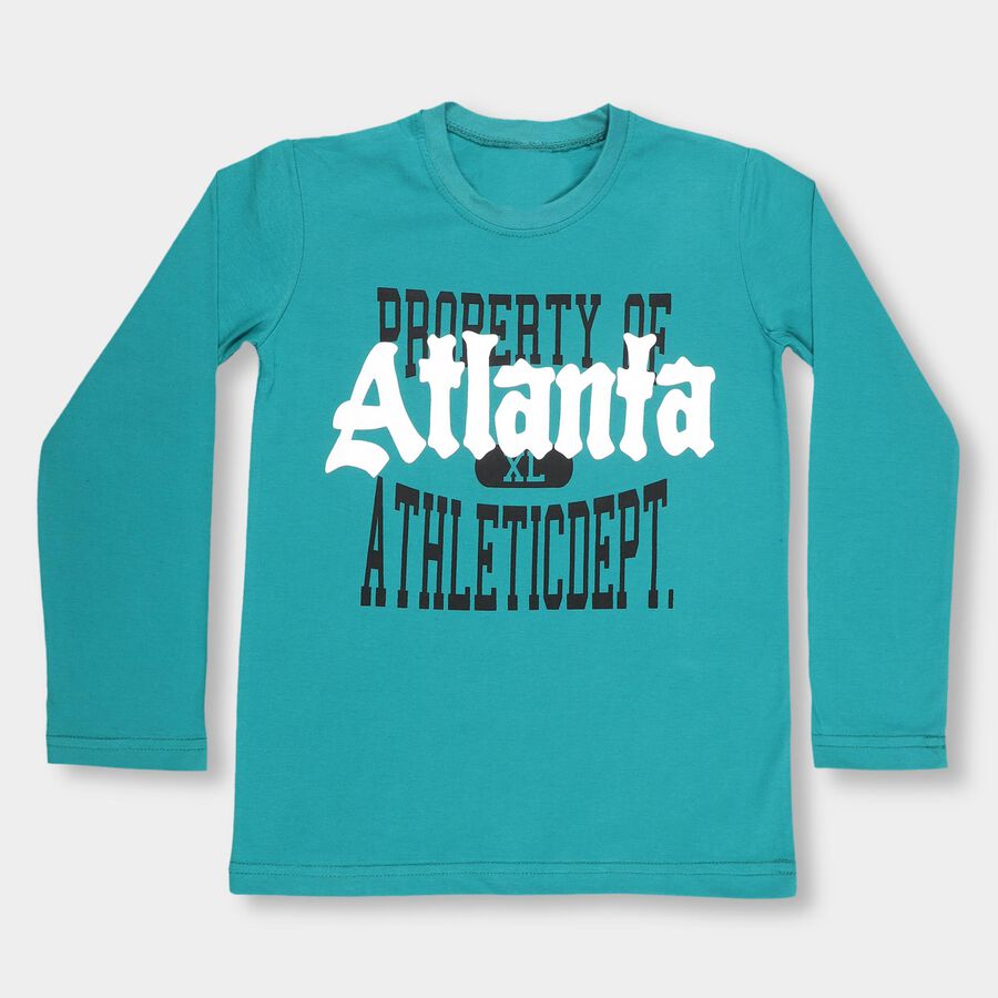 Boys' T-Shirt , गहरा हरा, large image number null