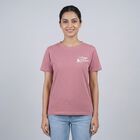Women's Pink Round Neck Casual T-Shirt, Pink, small