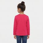 Girls Fuchsia Round Neck Regular Top, रानी (फ्यूशिया), small