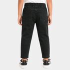 Boys Olive Straight Fit Washed Jeans, ओलिव, small