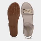 Women Grey Slingback Wedge Sandals, Grey, small