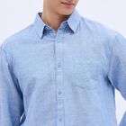 Men's Regular Collar Casual Shirt , हल्का नीला, small image number null