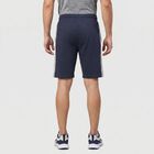 Men's Navy Blue Regular Fit Printed Jamaican Shorts, मध्यम नीला, small