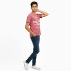 Boys Muted Rose Pink Round Neck Casual Half Sleeve T-Shirt, गुलाबी, small image number null