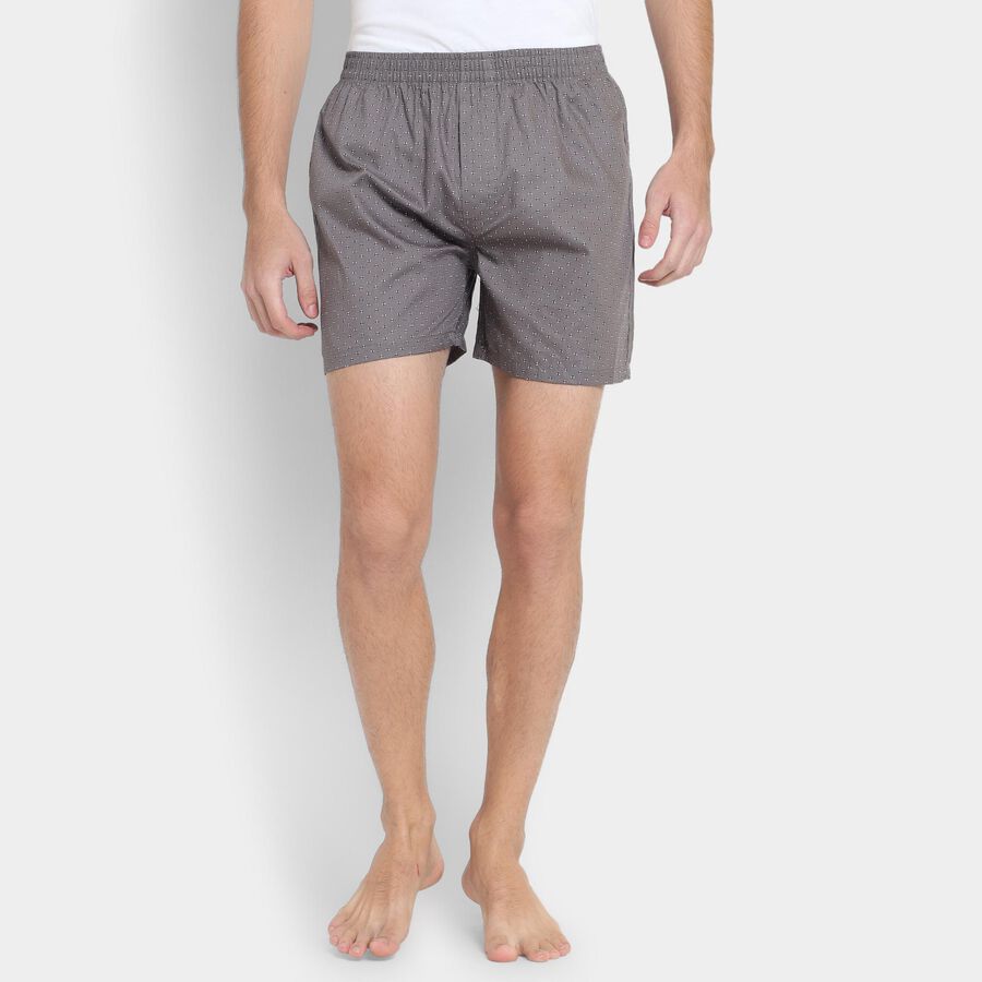 Men's 100% Cotton Boxers , गहरा ग्रे, large image number null