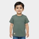 Boys' Half Sleeves T-Shirt, Dark Green, small