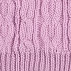 Girls Soft Pink Cable Knit Winter Cap, Lilac, small image number null