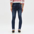 Men's Deep Indigo Skinny Fit Five-Pocket Jeans, गहरा नीला, small image number null