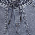 Boys' Stonewashed Blue Cargo Fit Elasticated Jeans, हल्का नीला, small image number null