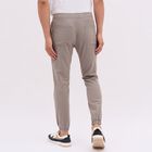 Men's Grey Slim Fit Jogger Trousers, Light Grey, small image number null