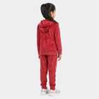 Girls Maroon Hooded Lounge Hipster Set, मरून, small