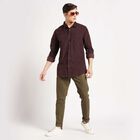 Solid Cotton Casual Shirt, Brown, small image number null