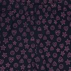 Girls' Navy Blue Printed Cotton Blend Pyjama, Navy Blue, small