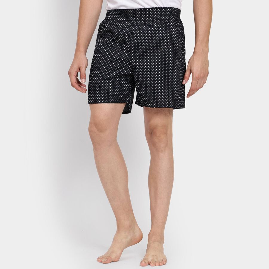 Men's Cotton Boxers, Black, large image number null