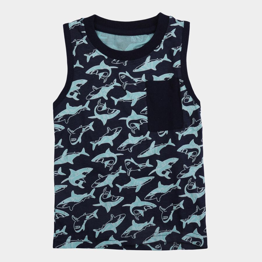 Boys Navy Blue Round Neck Casual Boys T-Shirt, नेवी ब्लू, large