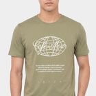 Men's Green Round Neck Regular T-Shirt, हल्का हरा, small
