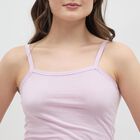 Women's Pastel Pink Cotton Scoop Neck Camisole Slip, Lilac, small