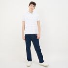 Men's White Crew Neck Athleisure Drifit T-Shirt, सफ़ेद, small