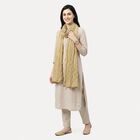Women's Beige Solid Dupatta, गहरा पीला, small