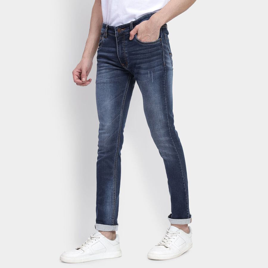 Men's Skinny Jeans, Dark Blue, large image number null