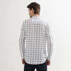 Men's Rich Eggshell White Cotton Classic Casual Shirt, White, small