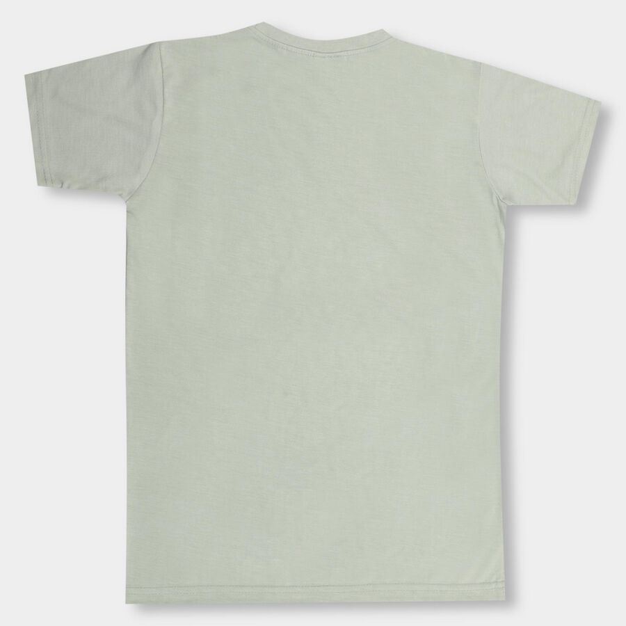 Boys' Half Sleeves T-Shirt, Light Green, large image number null