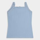 Girls' 100% Cotton Vest, हल्का ग्रे, small image number null