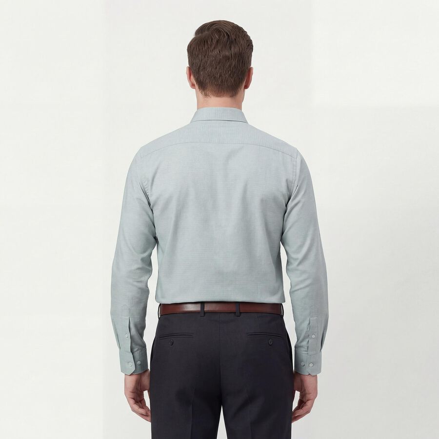 Men's Light Green Classic Formal Shirt, हल्का हरा, large