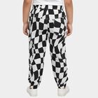 Boys' Black and White Checkered Cargo Trousers, हल्का ग्रे, small image number null
