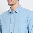Men's 100% Cotton Casual Shirt , Light Blue, small image number null