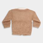 Infants' Beige and Cream High Neck Full Sleeve Sweatshirt, गहरा पीला, small image number null