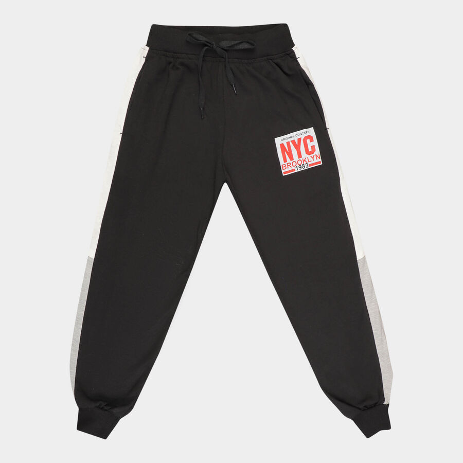 Boys Cut & Sew Pyjama, Black, large image number null