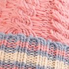 Women's Soft Pink Knitted Pom-Pom Beanie Cap, Light Pink, small image number null