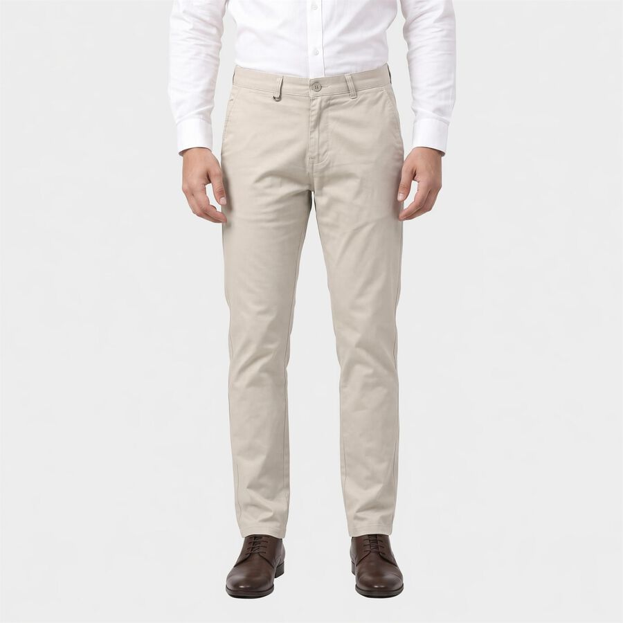 Men's Silver Chino Trousers, सिल्वर, large