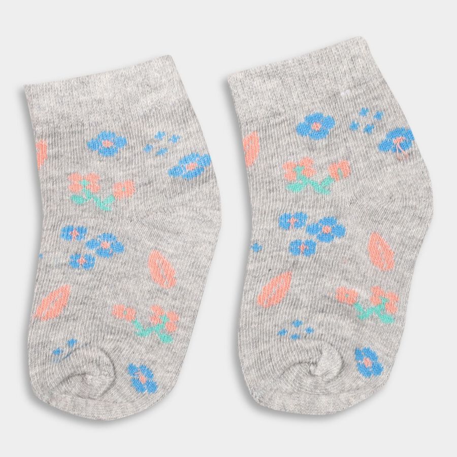 Girl's Socks (Pack of 2), Light Grey, large image number null
