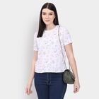Ladies' Round Neck T-Shirt , White, small