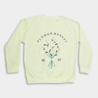Girls Light Sage Green Crew Neck Casual Sweatshirt, Light Green, small image number null