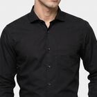 Men's Black Slim Fit Formal Shirt, Black, small