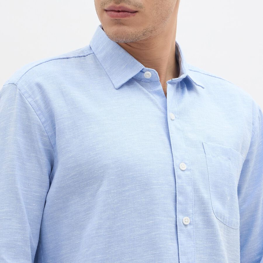 Men's Light Powder Blue Classic Casual Shirt, Light Blue, large image number null