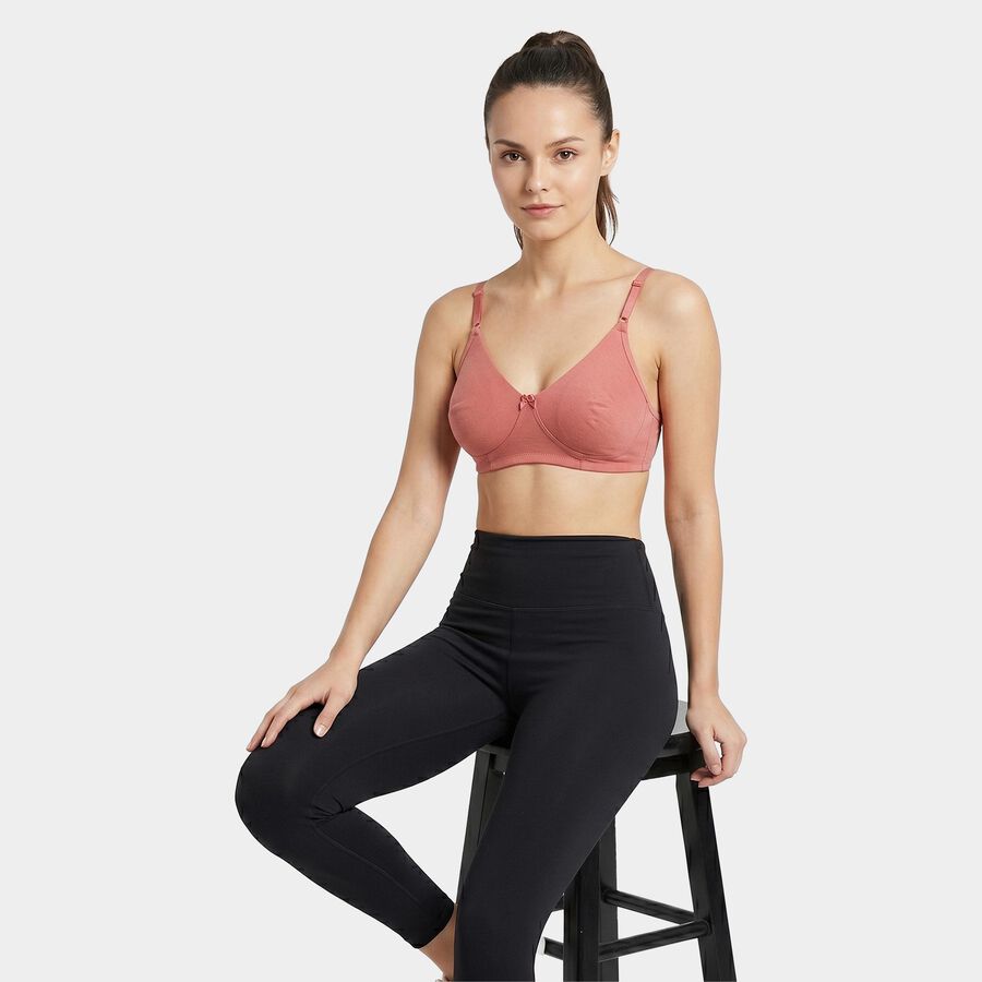 Women's Rust V Neck Bralette Bra, रस्ट, large