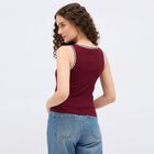 Ladies' Round Neck T-Shirt, वाइन, small image number null