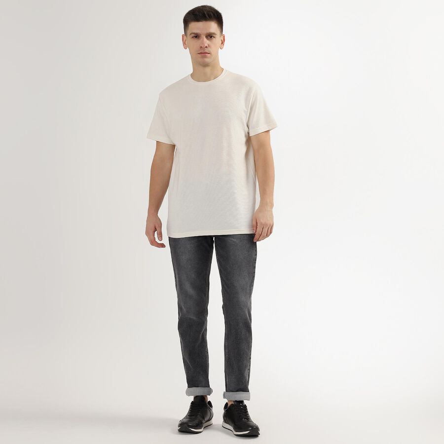 Men's Five Pocket Slim Fit Jeans, हल्का ग्रे, large image number null