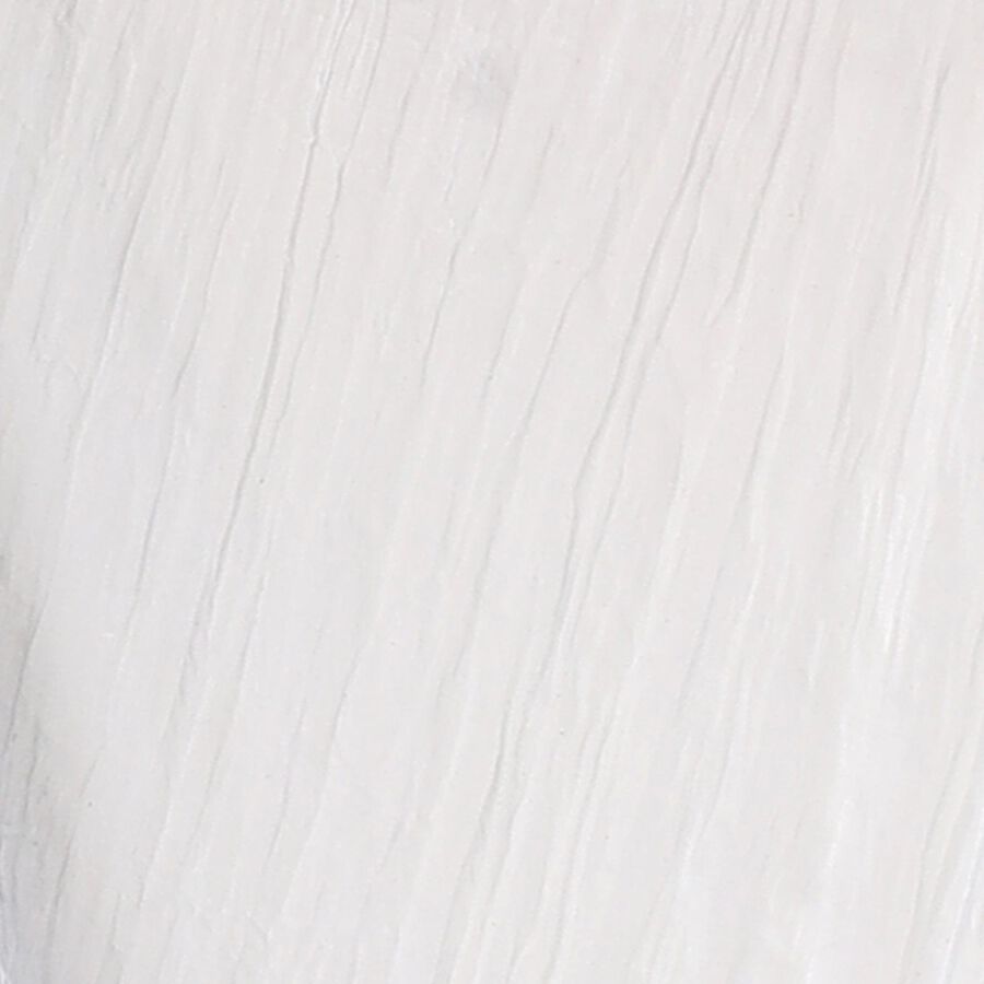 Women's Bright Eggshell White Crinkled Dupatta, सफ़ेद, large